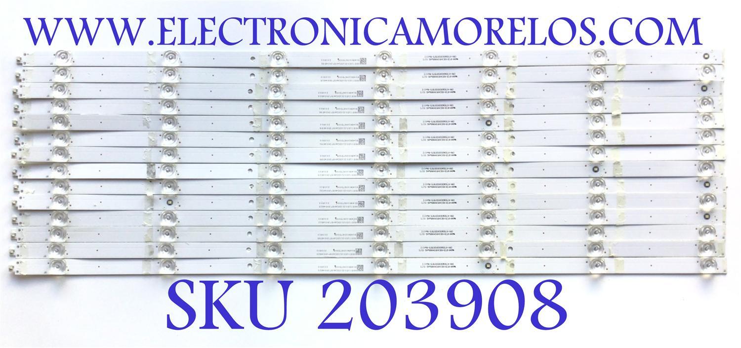 KIT DE LEDS PARA TV RCA ( 14 PZ ) / NUMERO DE PARTE CRH-K75EM30301207875-REV1.1 / 0FZD-03E348124HNROHS / M0Y150J21DCAK87JK04589 / 8149010675005 / MODELO RWOSU7547